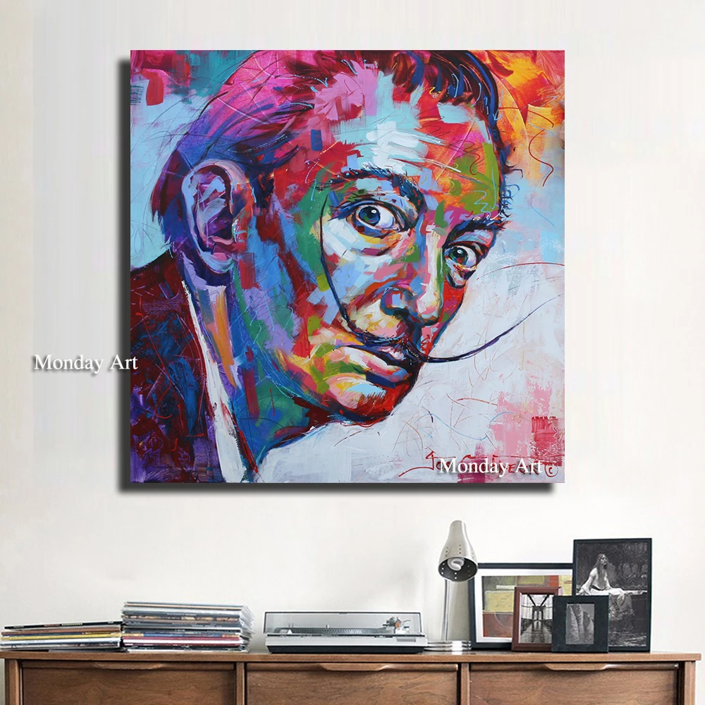 handpainted Modern Oil Painting Graffiti Salvador Canvas Art Wall Picture For Living Room Home Decor colorful portrait picture
handpainted Modern Oil Painting Graffiti Salvador Canvas Art Wall Picture For Living Room Home Decor colorful portrait picture