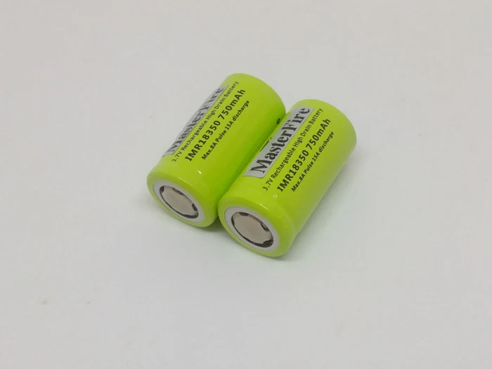 6pcs/lot New Original MasterFire IMR18350 Li-ion 18350 high drain battery 3.7V 750mAh batteries 8A continuous discharge
6pcs/lot New Original MasterFire IMR18350 Li-ion 18350 high drain battery 3.7V 750mAh batteries 8A continuous discharge
