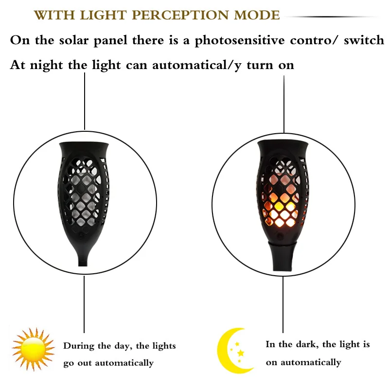 Ретро уличные Водонепроницаемый пламени мерцающего садовый светильник Torch Light
