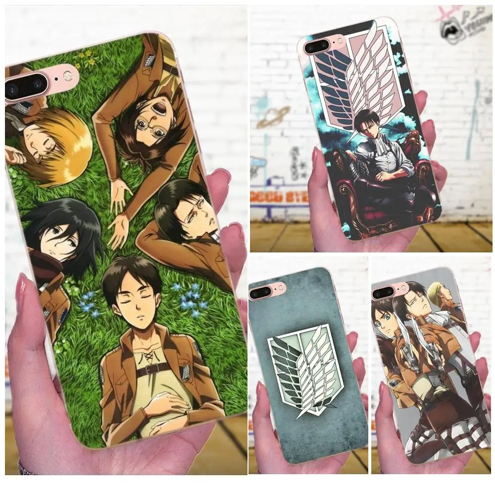 Аниме атака на Титанов Eren Levi Mikasa для Galaxy J1 J2 J3 J330 J4 J5 J6 J7 J730 J8 2015 2016 2017 2018 mini Pro мягкий