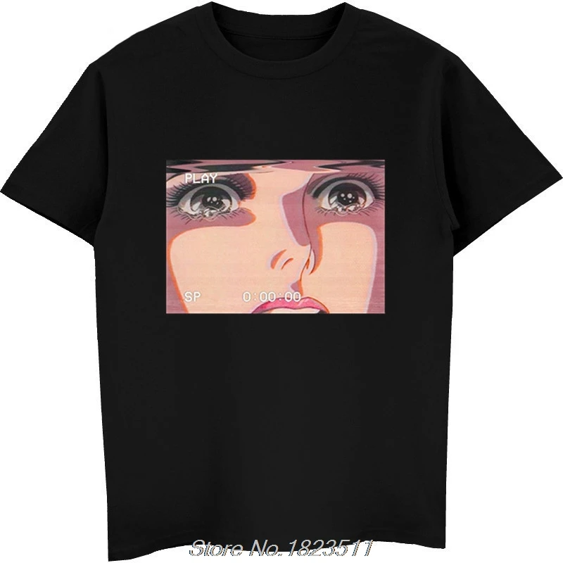 Sad Retro Anime Crying Eyes Vaporwave T-Shirt Men Short Sleeve Tshirt Casual Tees Tops Harajuku Streetwear
Sad Retro Anime Crying Eyes Vaporwave T-Shirt Men Short Sleeve Tshirt Casual Tees Tops Harajuku Streetwear