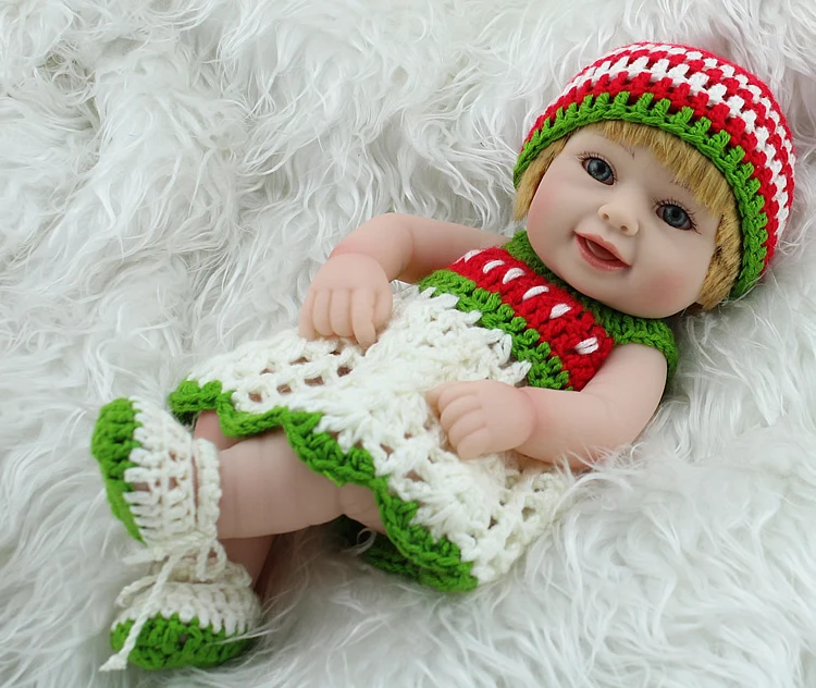 NPKDOLL Reborn Baby Doll виниловая кукла со смайликом для новорожденных девочек 10 дюймов