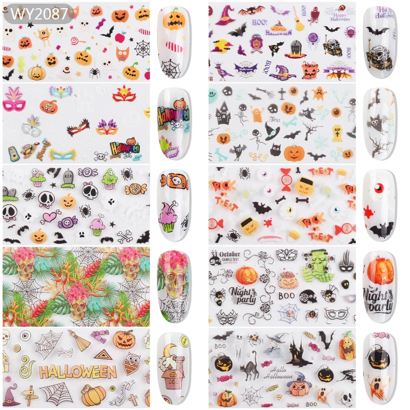 10pcs Holographic Nail Foil Transfer Paper Halloween Nail Polish Sticker Decals Adhesive Foils Nail Art 3d Slider Manicure Set
10pcs Holographic Nail Foil Transfer Paper Halloween Nail Polish Sticker Decals Adhesive Foils Nail Art 3d Slider Manicure Set