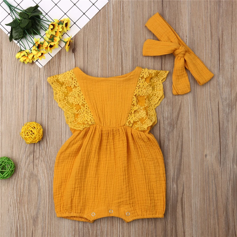 Cotton100% Newborn Kids Baby Girl Summer Clothes Ruffles Sleeveless Romper Headband 2Pcs Outfits Set Toddler Girls Lace Rompers
Cotton100% Newborn Kids Baby Girl Summer Clothes Ruffles Sleeveless Romper Headband 2Pcs Outfits Set Toddler Girls Lace Rompers