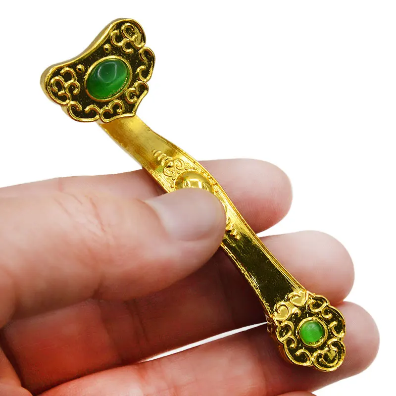 Chinese Feng Shui Pocket Golden Alloy Ruyi Gifts Home Furnishing Decoration Ornaments Good Fortune Luky Amulet
Chinese Feng Shui Pocket Golden Alloy Ruyi Gifts Home Furnishing Decoration Ornaments Good Fortune Luky Amulet