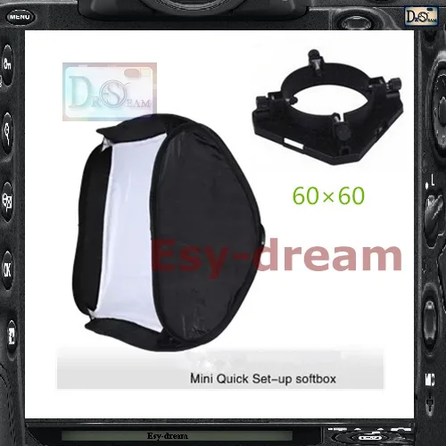 95mm Universal Mount 60*60 Photo Studio Square Foldable Softbox Foldable Quick Set-up Soft Box For Strobe Flash Lighting PS110
95mm Universal Mount 60*60 Photo Studio Square Foldable Softbox Foldable Quick Set-up Soft Box For Strobe Flash Lighting PS110