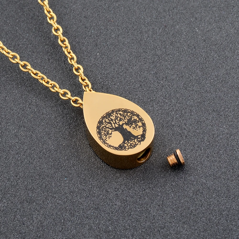IJD9807 Tree of Life Teardrop Memorial Urn Ashes Necklace Trendy Water Drop Charm Cremation Urn Ashes
IJD9807 Tree of Life Teardrop Memorial Urn Ashes Necklace Trendy Water Drop Charm Cremation Urn Ashes