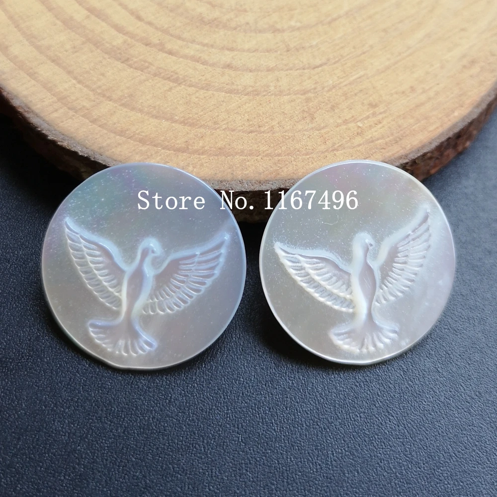 20pcs/lot 20mm Natural Round Holy Spirit Mother of Pearl Shell Round Bird Mother Pearl MOP for DIY Jewelry
20pcs/lot 20mm Natural Round Holy Spirit Mother of Pearl Shell Round Bird Mother Pearl MOP for DIY Jewelry