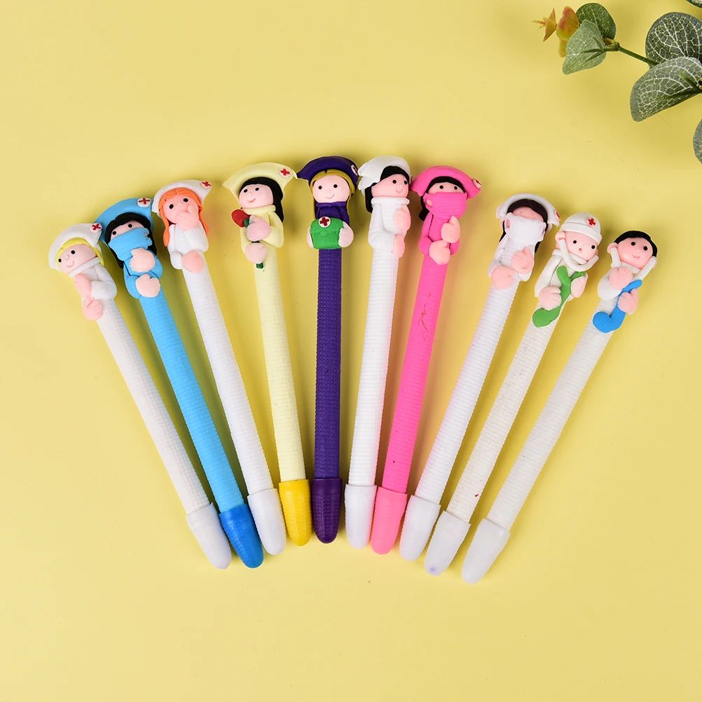 5pcs/lot Nurses And Doctors Modeling 0.5mm Refill Black Soft Pottery Ballpoint Pen Students Creative Stationery Gift
5pcs/lot Nurses And Doctors Modeling 0.5mm Refill Black Soft Pottery Ballpoint Pen Students Creative Stationery Gift