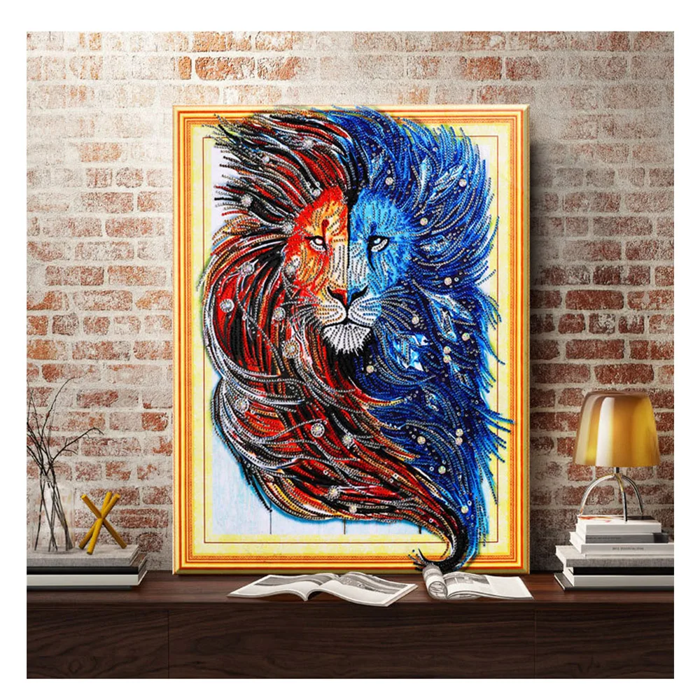 5D Shaped DIY Color Diamond Painting Lion Embroidery Diamond Rhinestone Mosaic Accessories Animal Gift Decoration
5D Shaped DIY Color Diamond Painting Lion Embroidery Diamond Rhinestone Mosaic Accessories Animal Gift Decoration