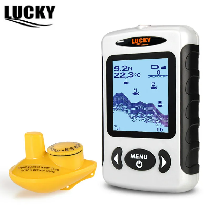 Беспроводной рыболовный эхолот LUCKY, рыболокатор с сигналом, для рыбалки на русском языке, портативный глубиномер 45 м с ЖК-дисплеем FFW718
Беспроводной рыболовный эхолот LUCKY, рыболокатор с сигналом, для рыбалки на русском языке, портативный глубиномер 45 м с ЖК-дисплеем FFW718