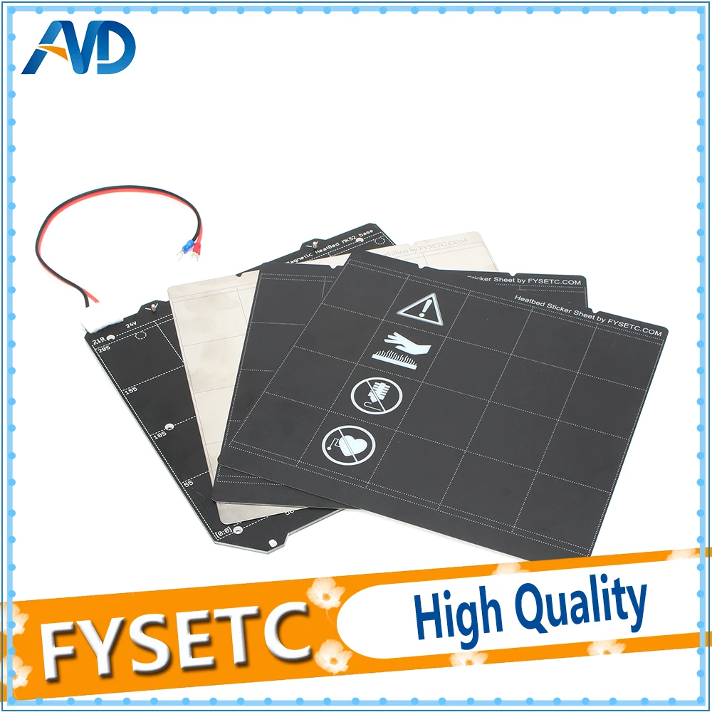 Clone Prusa i3 MK3 Magnetic Heated Bed MK52 Wiring Thermistor Kit With Magnet + Steel Sheet +2pcs Black Sticker For Prusa i3 MK3
Clone Prusa i3 MK3 Magnetic Heated Bed MK52 Wiring Thermistor Kit With Magnet + Steel Sheet +2pcs Black Sticker For Prusa i3 MK3