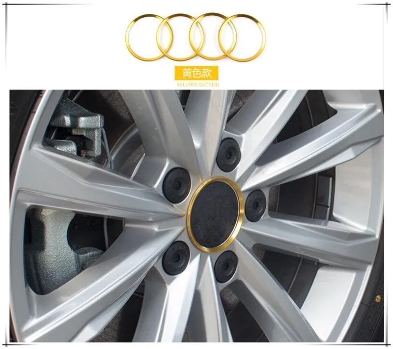 4 шт./лот автомобильный Стайлинг для Audi A3 A4 A5 A6 A7 Q3 Q5 алюминиевый сплав
