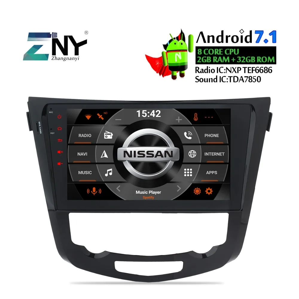 10 1 "Android 7 Автомобильный gps для Nissan Qashqai X Trail 2014 2015 2016 2017 авто радио навигационная