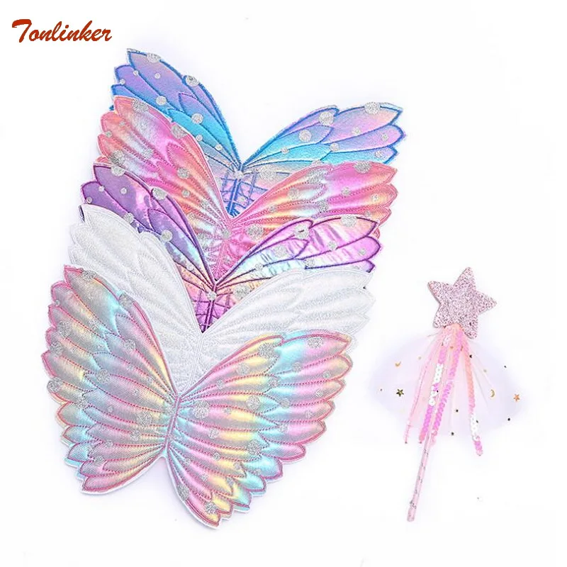 Kids Wings Wands Butterfly Rainbow Wings For Girls Princess Fairy Wings Children Halloween Cosplay Costume Accessories
Kids Wings Wands Butterfly Rainbow Wings For Girls Princess Fairy Wings Children Halloween Cosplay Costume Accessories