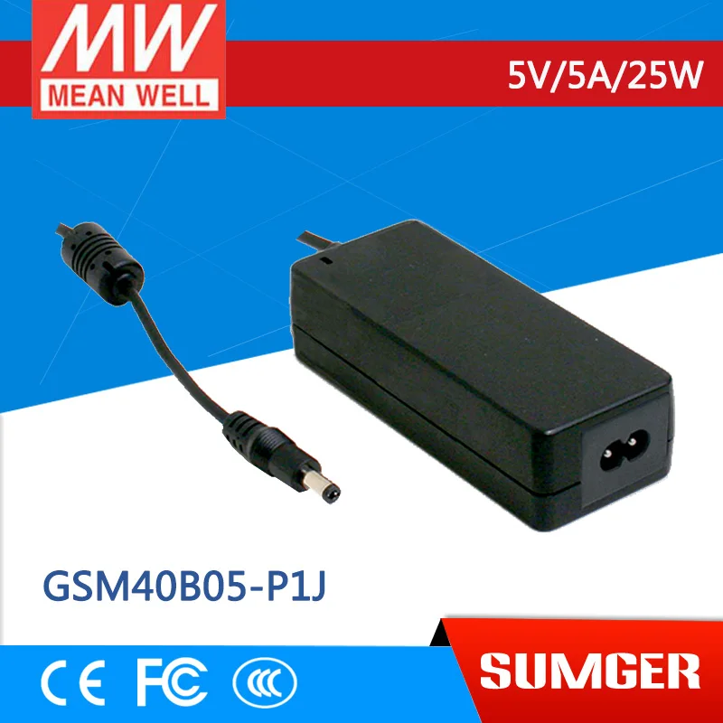 1 означает хорошо оригинальный gsm40b05 p1j 5 В 5A Meanwell gsm40b 25 Вт AC DC Высокая надежность