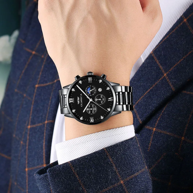 Mens Watches Chronograph Quartz Watch Men Casual Waterproof Business Stainless Steel Male Clock Wristwatches Relogio Masculino
Mens Watches Chronograph Quartz Watch Men Casual Waterproof Business Stainless Steel Male Clock Wristwatches Relogio Masculino