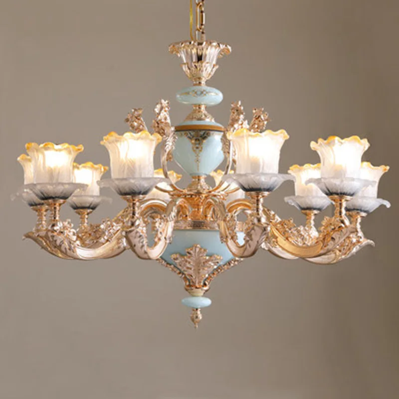 French retro Ceramic Chandeliers European style Zinc Alloy hanging lamps Art Deco glass lights living room hall Chandelier light
French retro Ceramic Chandeliers European style Zinc Alloy hanging lamps Art Deco glass lights living room hall Chandelier light