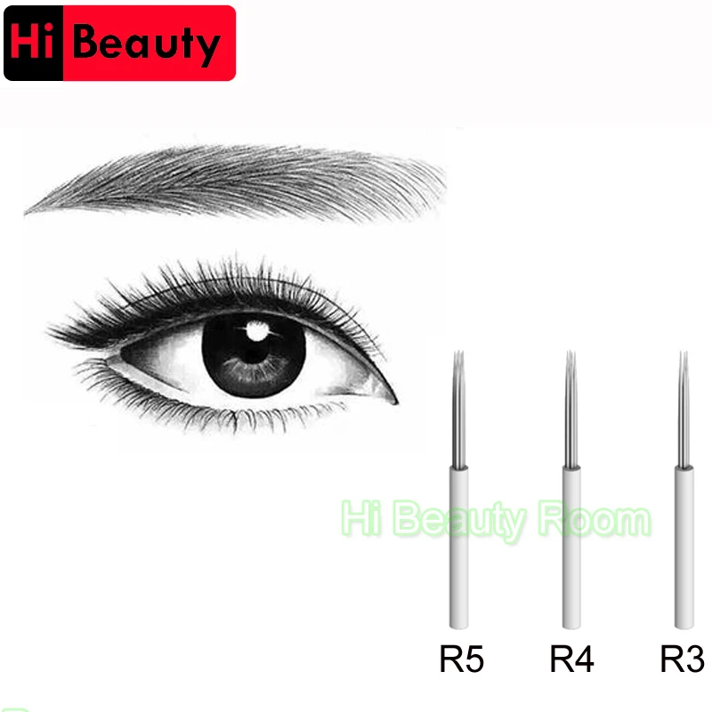 High Quality 100pcs/lot Sterilized White R3 R4 R5 Prong Round Needle Manuel Permanent Makeup Embroidery Eyebrow 3D Tattoo Needle
High Quality 100pcs/lot Sterilized White R3 R4 R5 Prong Round Needle Manuel Permanent Makeup Embroidery Eyebrow 3D Tattoo Needle