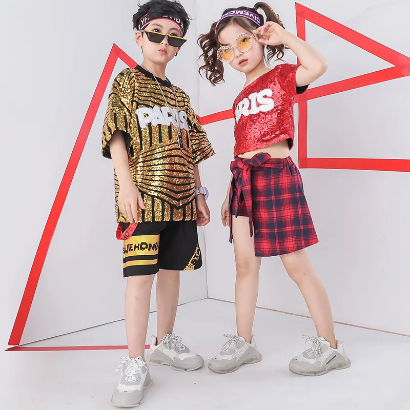 Sequin Children Hip Hop Jazz Dance Clothes for Girls Boys Sweatshirt Tops Jogger Pants Cheerleading Ballroom Dancing Costumes
Sequin Children Hip Hop Jazz Dance Clothes for Girls Boys Sweatshirt Tops Jogger Pants Cheerleading Ballroom Dancing Costumes