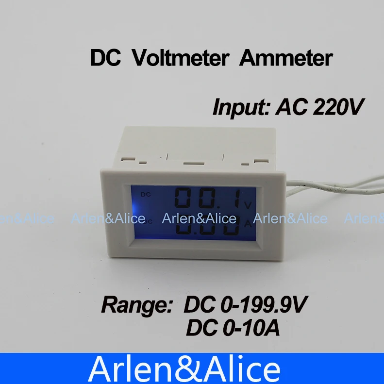 Dual LCD display DC Voltage and current meter voltmeter ammeter range DC 0-199.9V 0-10A Blue backlight
Dual LCD display DC Voltage and current meter voltmeter ammeter range DC 0-199.9V 0-10A Blue backlight