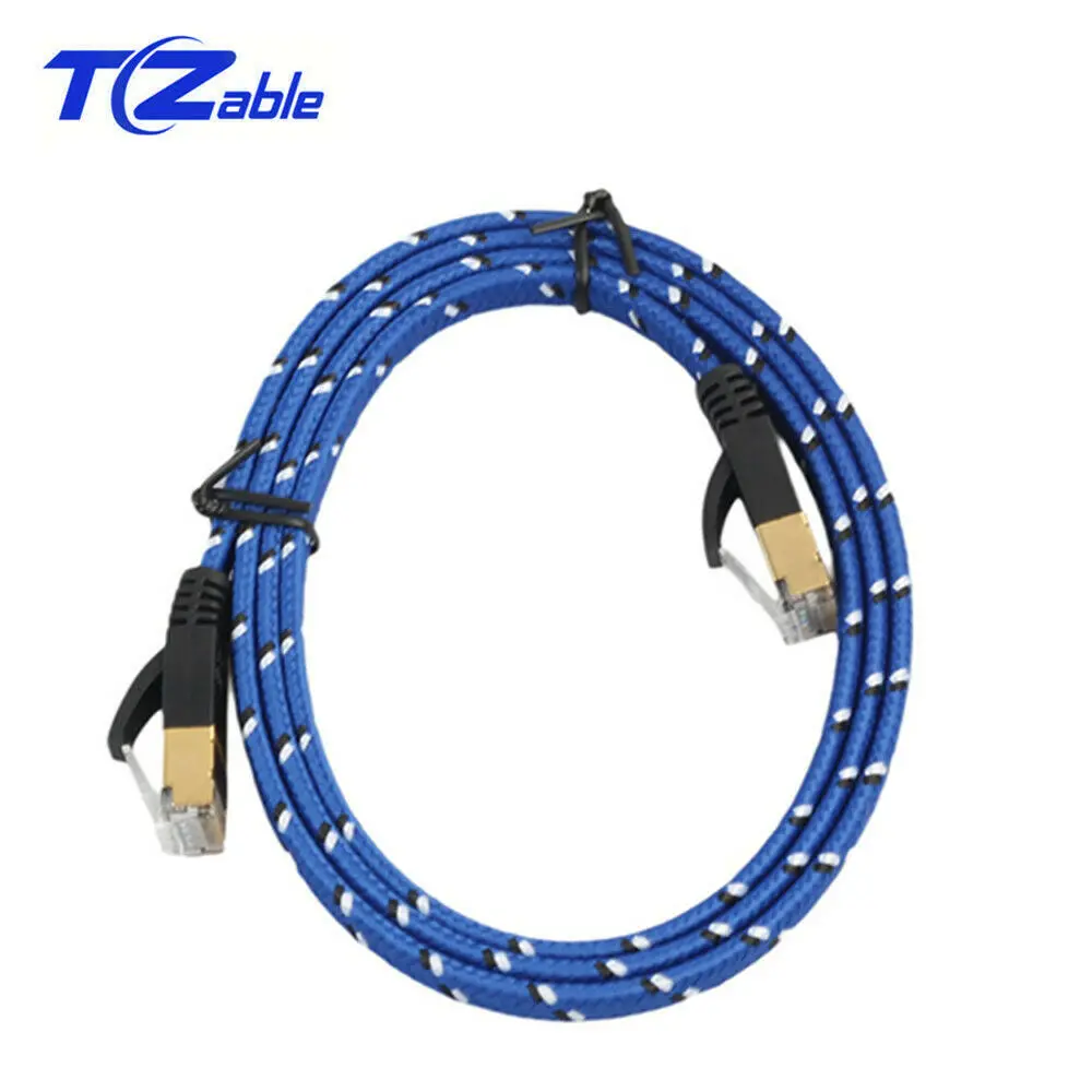 Сетевой кабель RJ45 Cat7 Lan UTP RJ 45 сетевой 10 Гбит/с высокая скорость синий черный