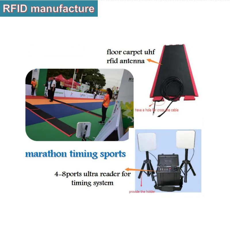 RFID UHF sport timing suppliers floor systems high gain 10dbi uhf rfid antenna passive mat + alien h3 chip shoes/number bib-tag
RFID UHF sport timing suppliers floor systems high gain 10dbi uhf rfid antenna passive mat + alien h3 chip shoes/number bib-tag