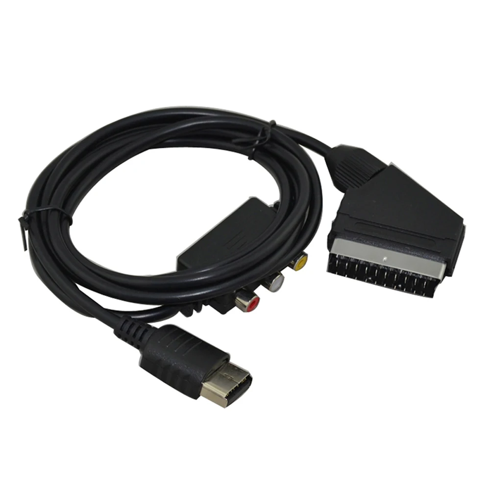 Фото Для Sega DC метла кабель шнур RGB Scart с адаптером AV Box для SEGA - купить
