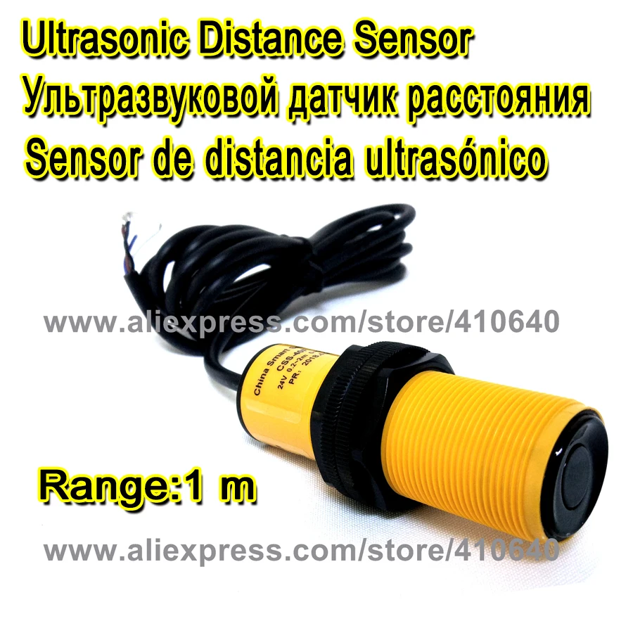 Long Distance Ultra-Sound Sensor Range 1 Meter Output 0 To 5V Working Voltage 12 To 24VDC
Long Distance Ultra-Sound Sensor Range 1 Meter Output 0 To 5V Working Voltage 12 To 24VDC