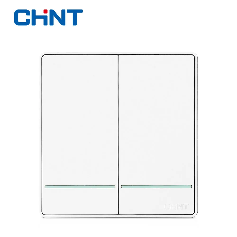 CHINT Electric Modern Light Switches Wall Switch Socket NEW2D Two Gang Two Way Panel Switch
CHINT Electric Modern Light Switches Wall Switch Socket NEW2D Two Gang Two Way Panel Switch