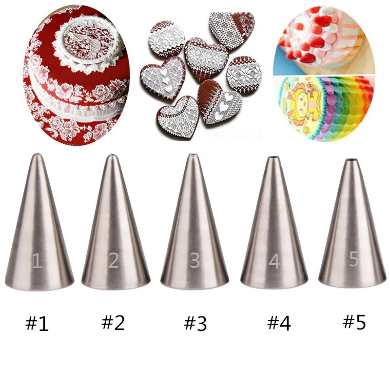 5pcs/set Writing Icing Piping Nozzles Stainless Steel Cake Cream Pastry Decorating Tips Baking Tools
5pcs/set Writing Icing Piping Nozzles Stainless Steel Cake Cream Pastry Decorating Tips Baking Tools