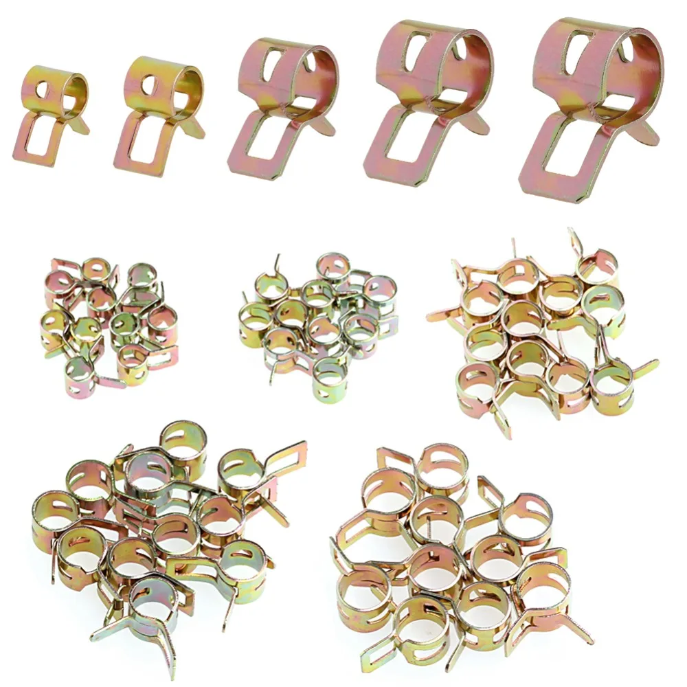 50pcs/Set Spring Clip Fuel Water Pipe Line Hose Air Tube Vacuum Hose Clamps Fastener 5/6/7/8/9mm
50pcs/Set Spring Clip Fuel Water Pipe Line Hose Air Tube Vacuum Hose Clamps Fastener 5/6/7/8/9mm