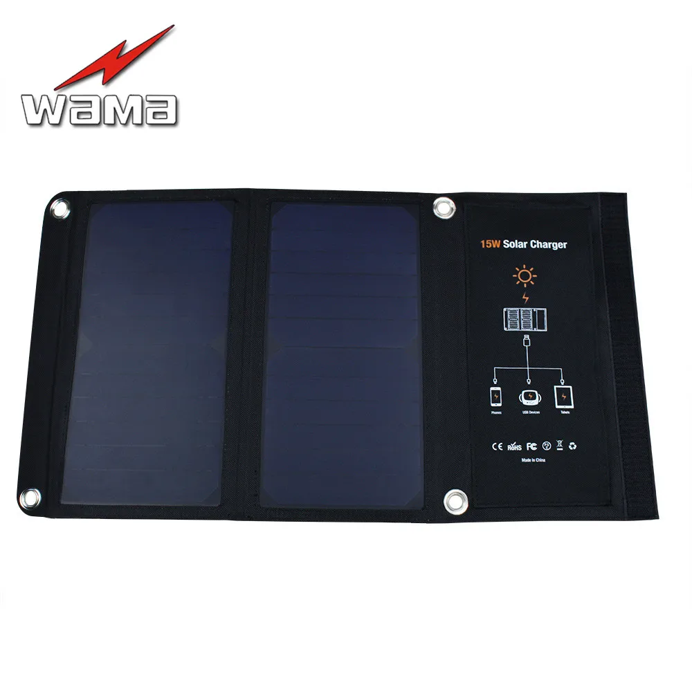 1x Wama 15W PET Solar Panels Charger for Mobile Phones 18650 Batteries Power Bank USB Outdoors Waterproof Foldable 2500mA
1x Wama 15W PET Solar Panels Charger for Mobile Phones 18650 Batteries Power Bank USB Outdoors Waterproof Foldable 2500mA