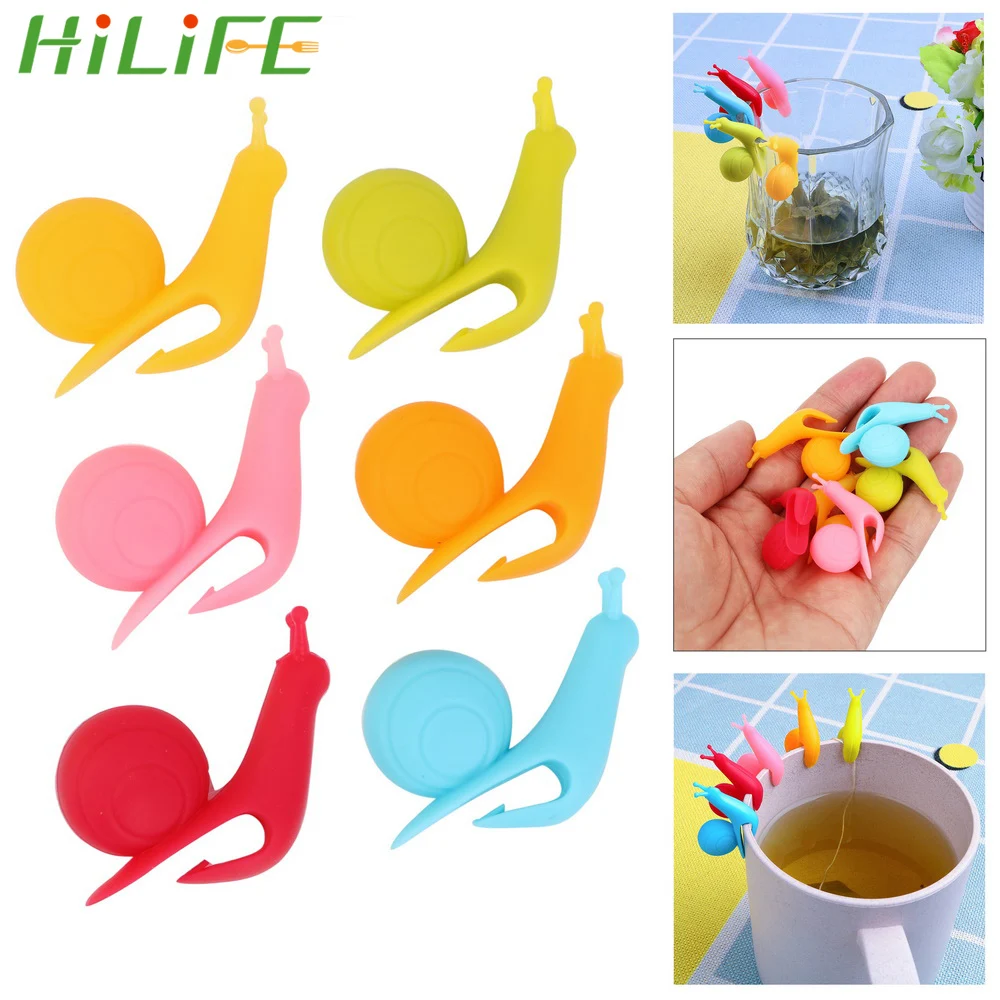 Фото HILIFE Цветные Висячие на кружке чайные пакетики держатель чашки Милые силиконовые
