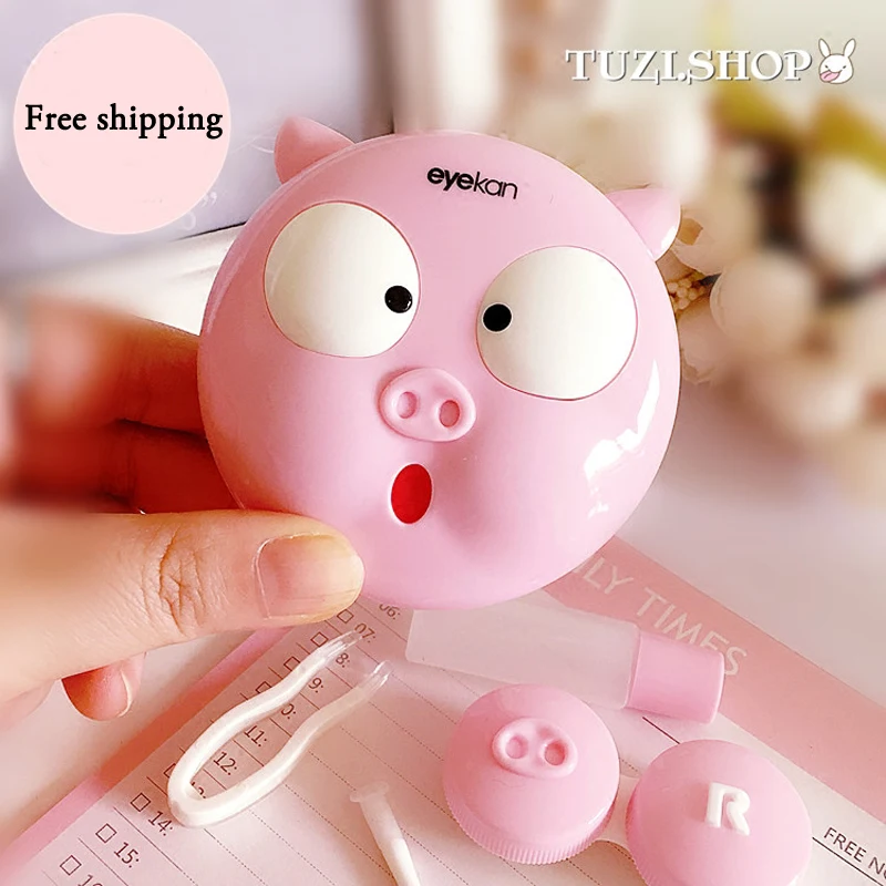 Cute Pig Contact Lenses Box Eyeglass Case For Women Contact Lens Case Christmas Gift For Girls Lens Container Glasses Box
Cute Pig Contact Lenses Box Eyeglass Case For Women Contact Lens Case Christmas Gift For Girls Lens Container Glasses Box