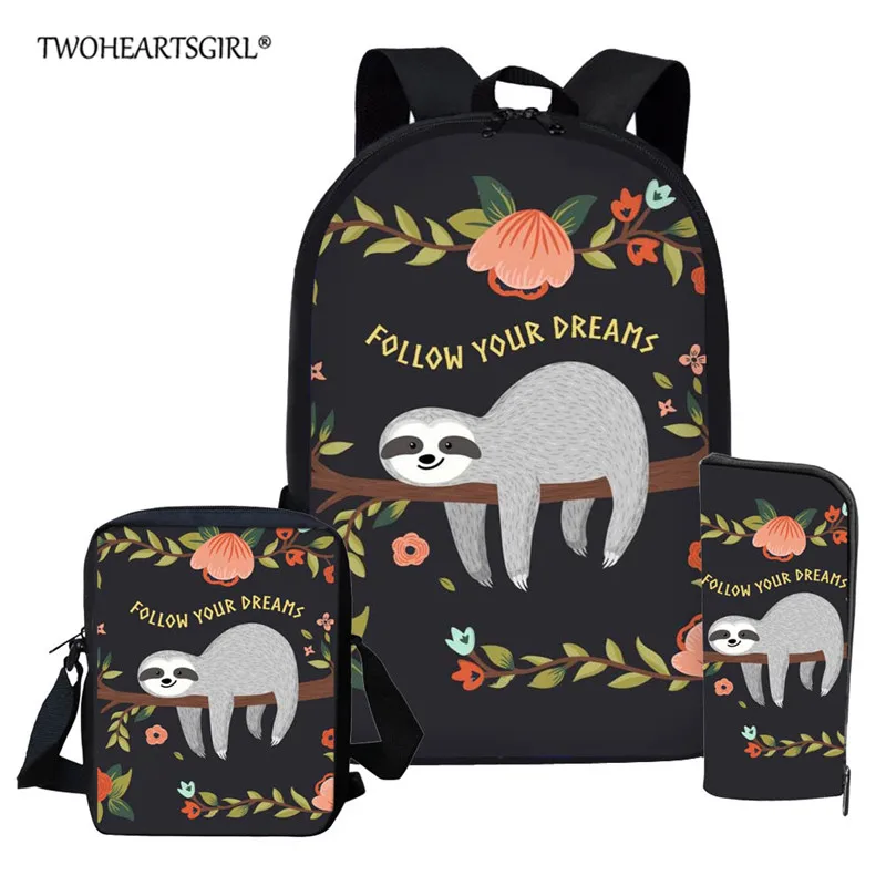 Twoheartsgirl 3Pcs/set Children School Bags for Girls Cute Sloth Printed Shoulder Backpack Students Bookbag Teenager Satchel
Twoheartsgirl 3Pcs/set Children School Bags for Girls Cute Sloth Printed Shoulder Backpack Students Bookbag Teenager Satchel