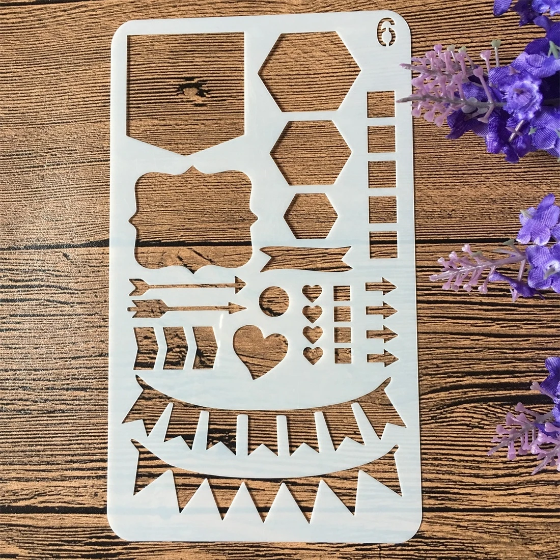 17 см модель рисованной краски 6 DIY ремесло трафареты для наслоения настенная