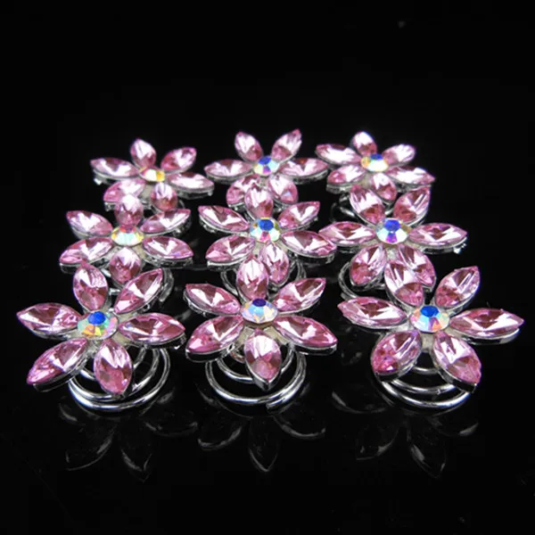12 Pcs Pink Snowflake Crystal Rhinestone Women Girl Hairpins Twists Spins Hair Pins
12 Pcs Pink Snowflake Crystal Rhinestone Women Girl Hairpins Twists Spins Hair Pins