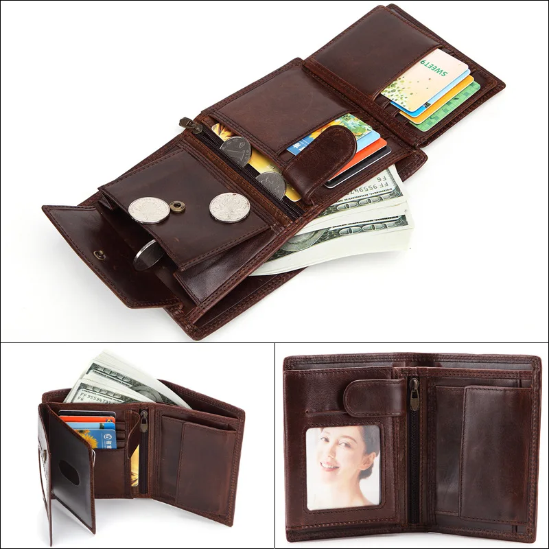 New Vintage Business Men's Wallets 100% Cow Genuine Leather Short Wallet High Quality Male Cash Purses Clutch Boy Casual Wallets
New Vintage Business Men's Wallets 100% Cow Genuine Leather Short Wallet High Quality Male Cash Purses Clutch Boy Casual Wallets