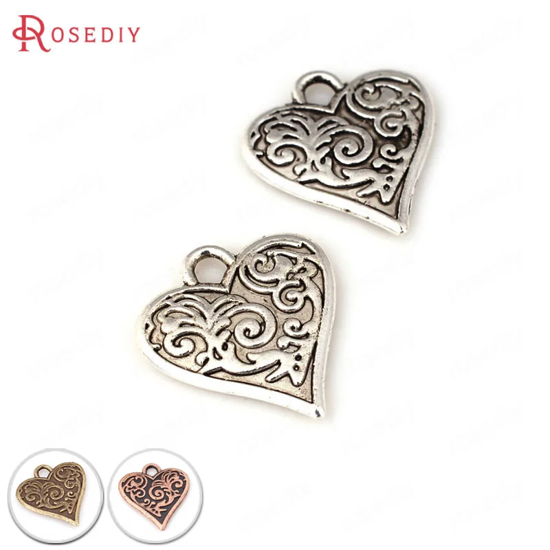 50 шт. 16*15 мм покрытый цинковым сплавом|charm pendant diy|heart charm pendantcharm |