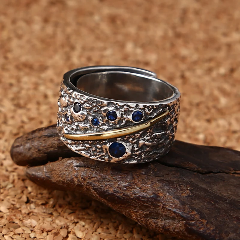 new fashion rings for men 925 sterling silver jewellery vintage personality starlight classical ring opened Adjustable size
new fashion rings for men 925 sterling silver jewellery vintage personality starlight classical ring opened Adjustable size
