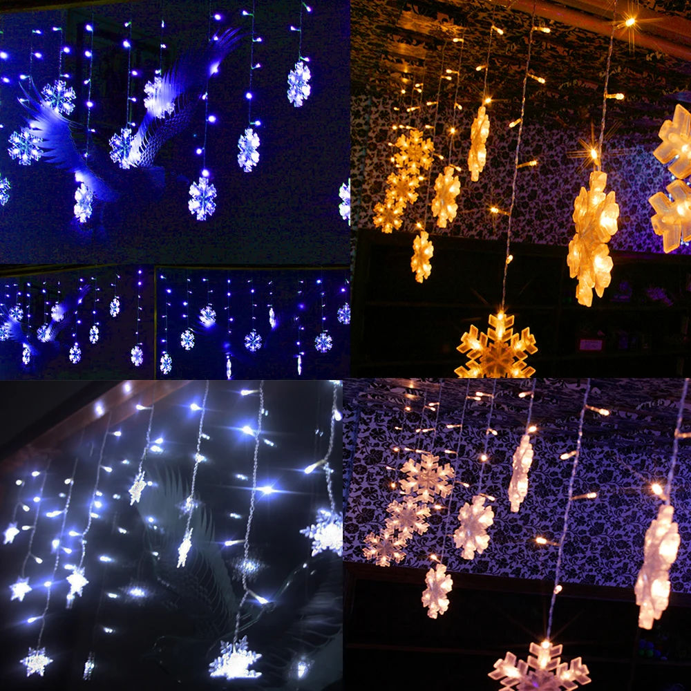 3M 132LEDS Holiday lights 17cm Snowflake modeling Led Light string EU Plug Xmas Garland christmas fairy Wedding decoration DA
3M 132LEDS Holiday lights 17cm Snowflake modeling Led Light string EU Plug Xmas Garland christmas fairy Wedding decoration DA