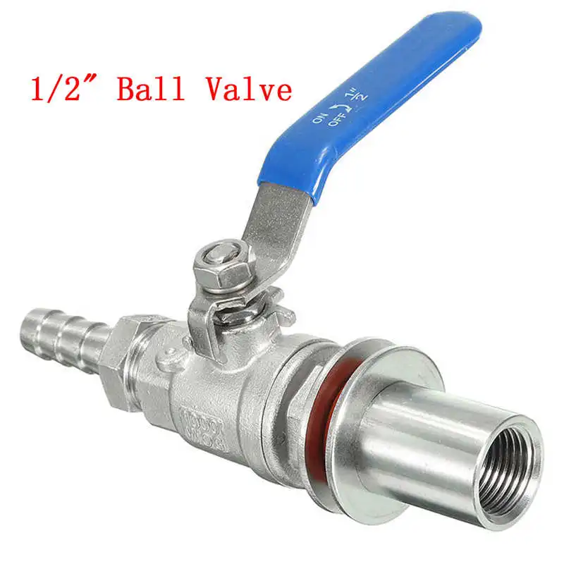 Компактный шариковый клапан 1/2 "из нержавеющей стали без швов Барб Homebrew пивной