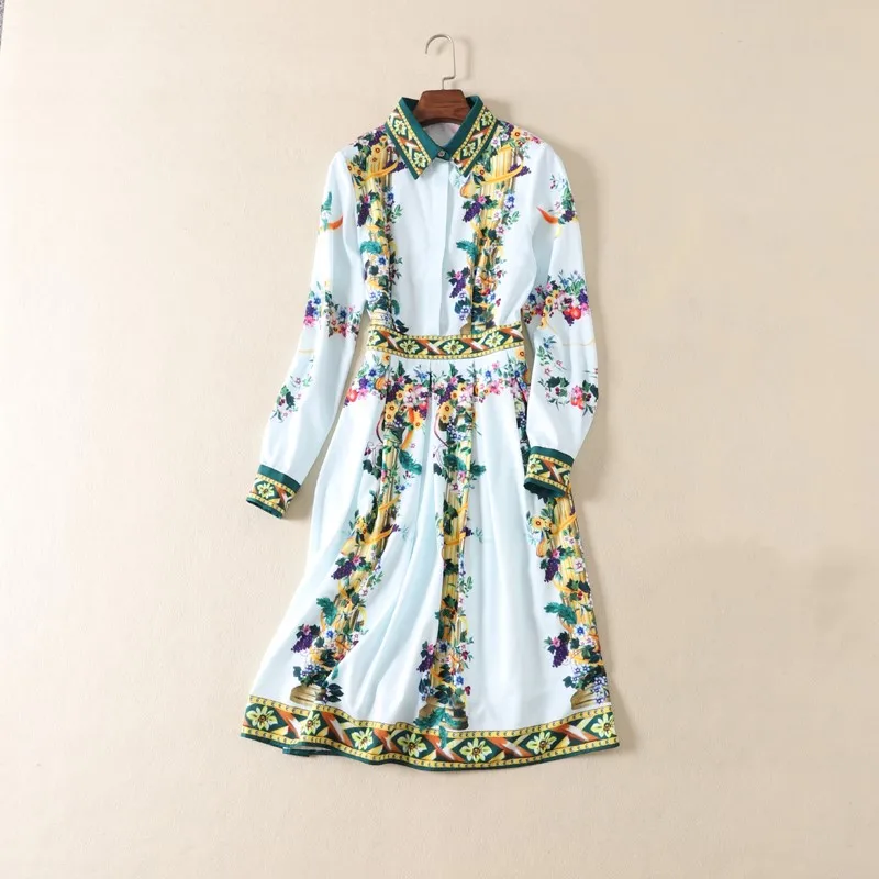 Women Runway Dress High Quality Turn-down Collar Long Sleeve Printed Elegant Dresses Casual Dress NP0314N
Women Runway Dress High Quality Turn-down Collar Long Sleeve Printed Elegant Dresses Casual Dress NP0314N