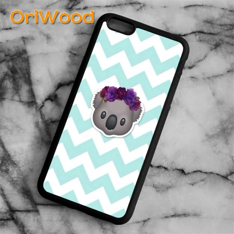 Чехол OriWood koala с головой и цветком для iPhone 5 6s 7 8 plus X XR XS 11 12 pro max Samsung Galaxy S7 edge S8 S9 S10