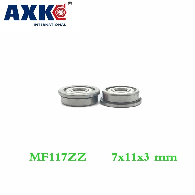 

Axk Mf117zz Flange Bearing 7x11x3 Mm Abec-1 (10pcs) Miniature Flanged Mf117 Z Zz Ball Bearings