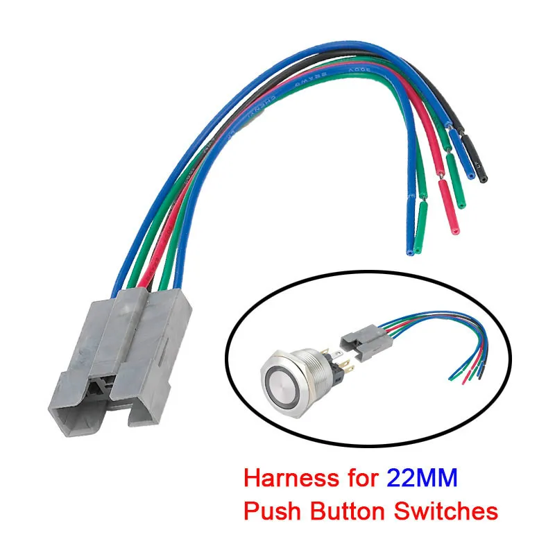 22mm push button switches Harness plug connectors with 15cm wires 30cm wires 60cm wires
22mm push button switches Harness plug connectors with 15cm wires 30cm wires 60cm wires
