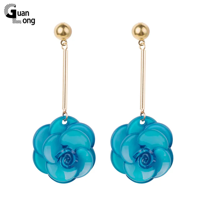 GuanLong Trendy Acrylic Drop Earrings for Women Small Long Gold Dangling Resin Earrings Fashion Jewelry Dangle Flowers Brincos
GuanLong Trendy Acrylic Drop Earrings for Women Small Long Gold Dangling Resin Earrings Fashion Jewelry Dangle Flowers Brincos
