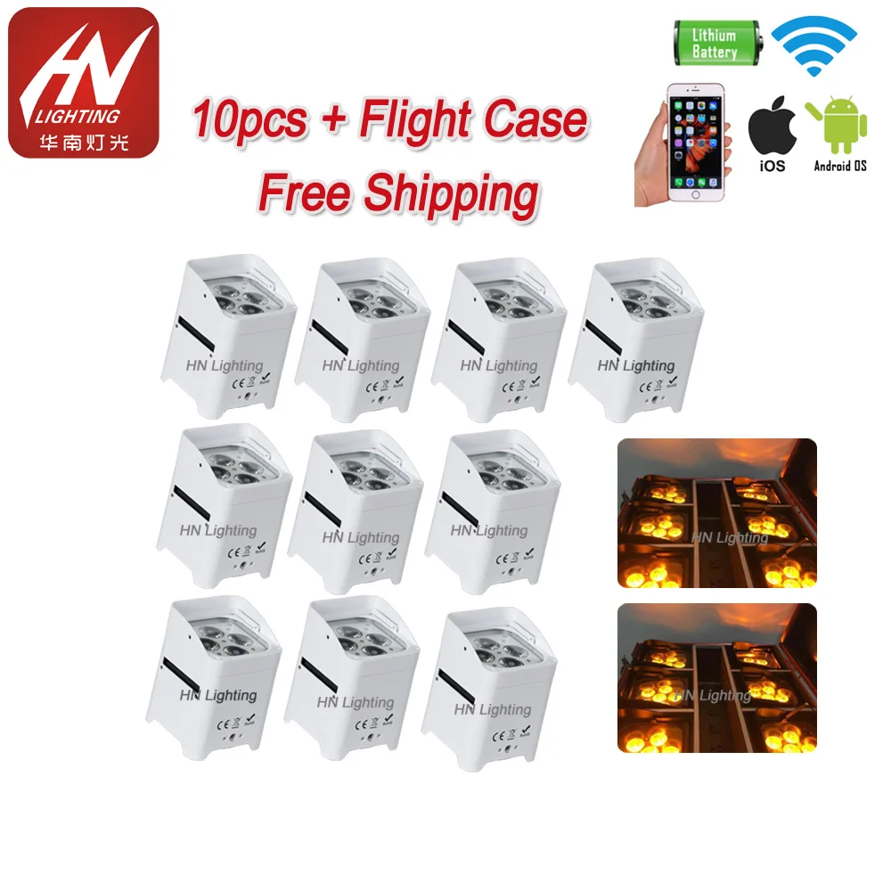 10pcs with flycase high quality China dj club wedding stage light 4x18w 6in1 wifi wireless dmx battery powered led uplight
10pcs with flycase high quality China dj club wedding stage light 4x18w 6in1 wifi wireless dmx battery powered led uplight