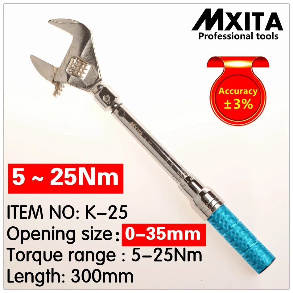 Открытая динамометрическая головка Mxita точность 5-25 нм 3% дюйма со сменной ручной